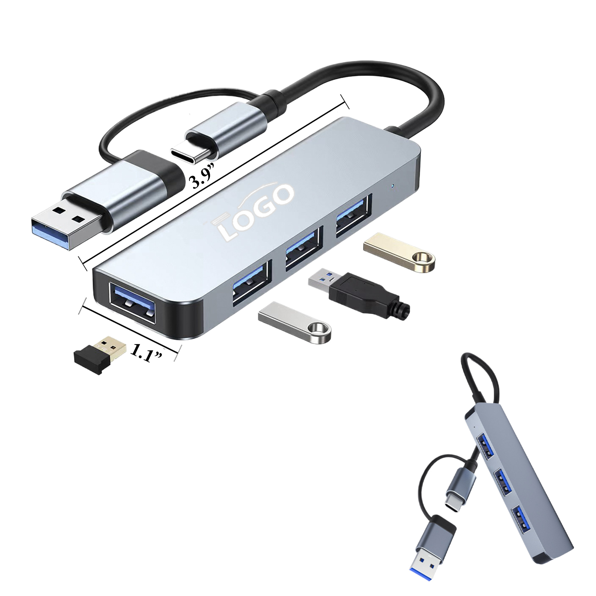 USB C Multiport Computer Hub Expansion 4