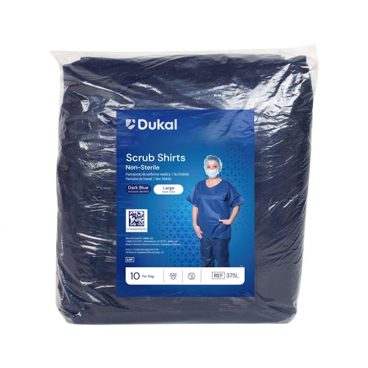 Scrub Shirts Dark Blue Large 2