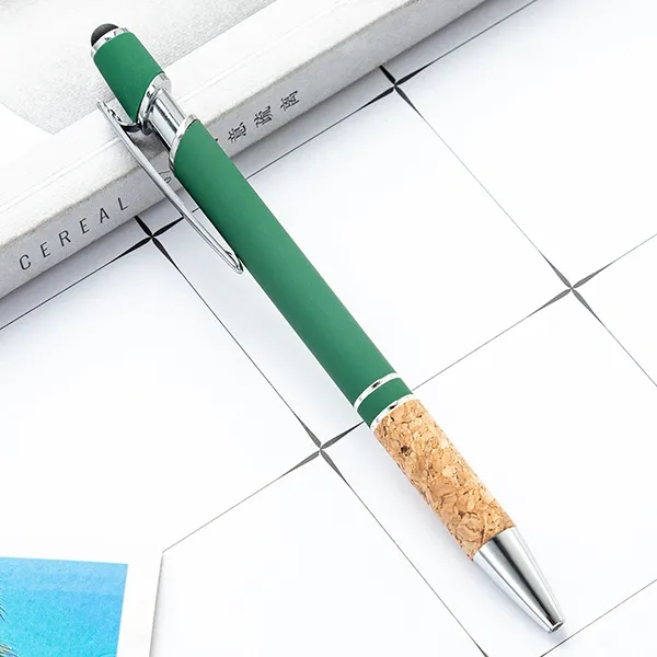 Custom Cork Stylus Metal Pen 5