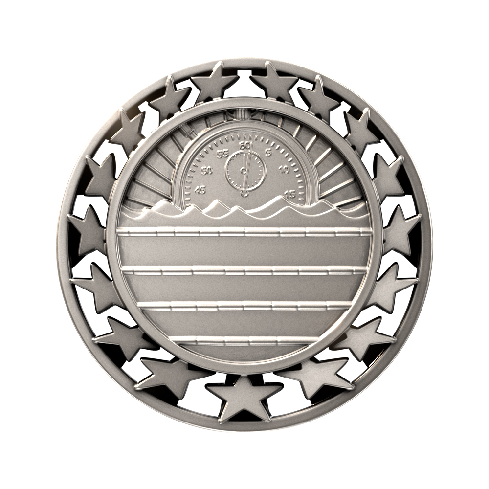 Swimming Star Medallion (2-1/2") 3