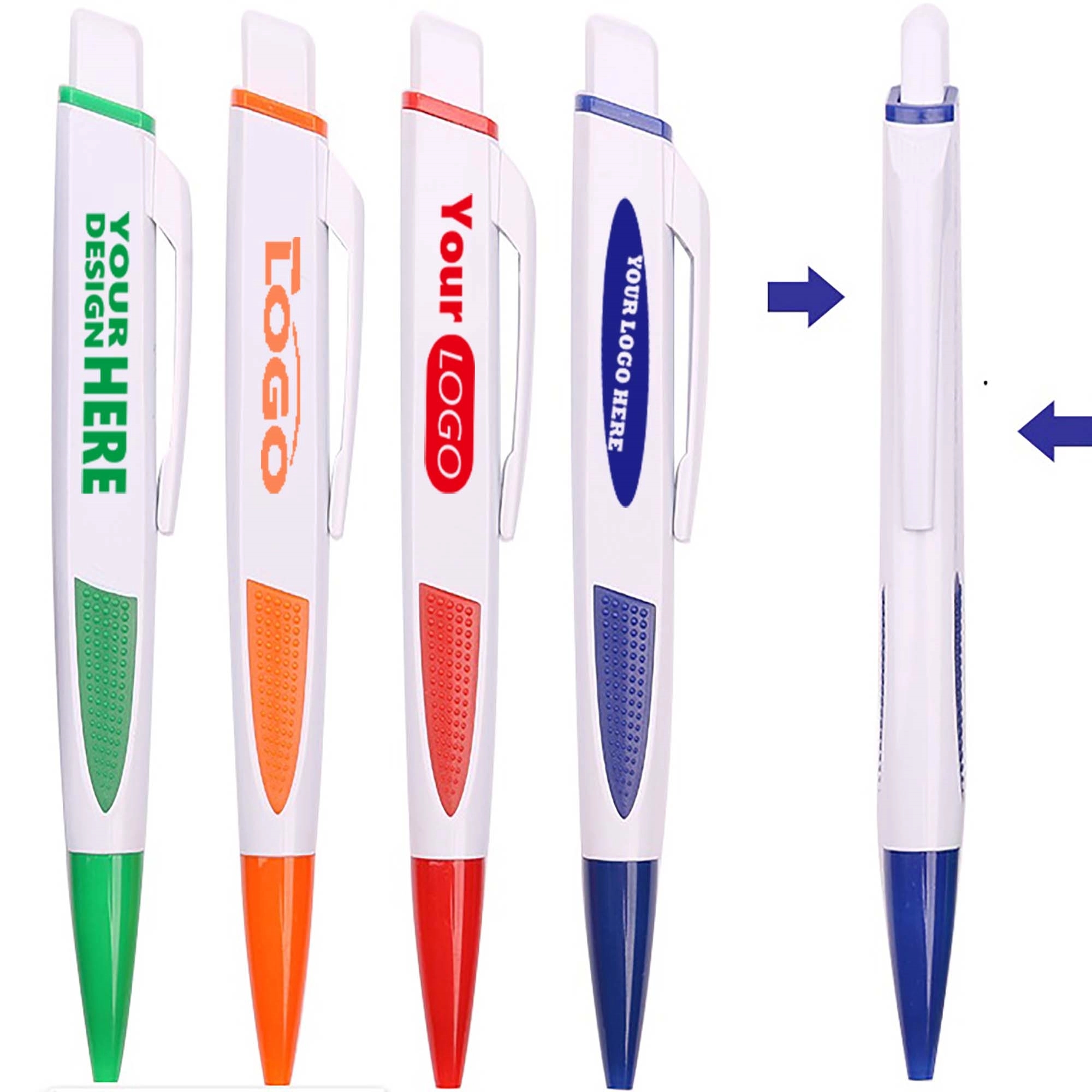 Flat Plastic Ballpoint Pen 2