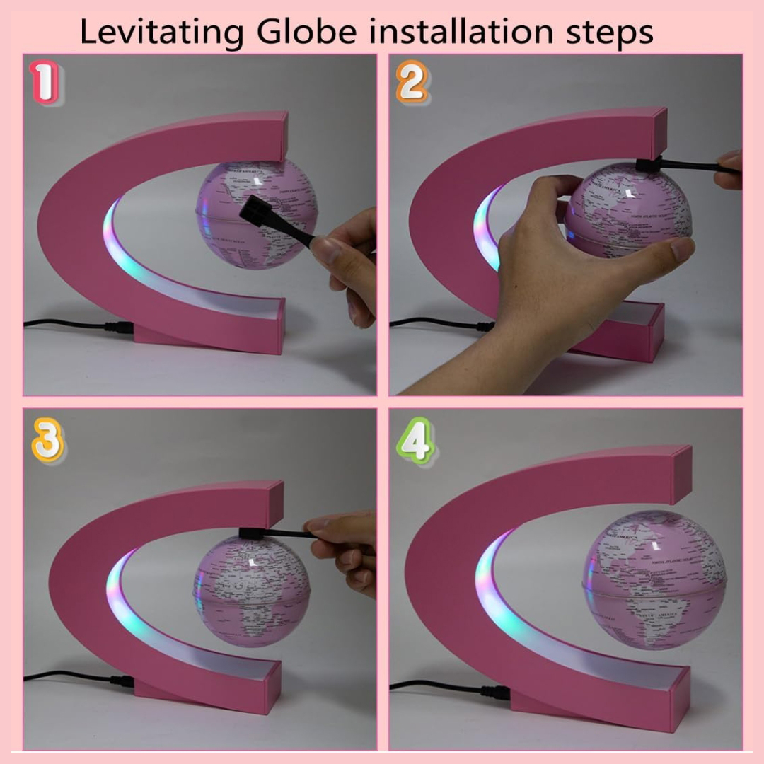 Illuminated Magnetic Levitating Globe 5