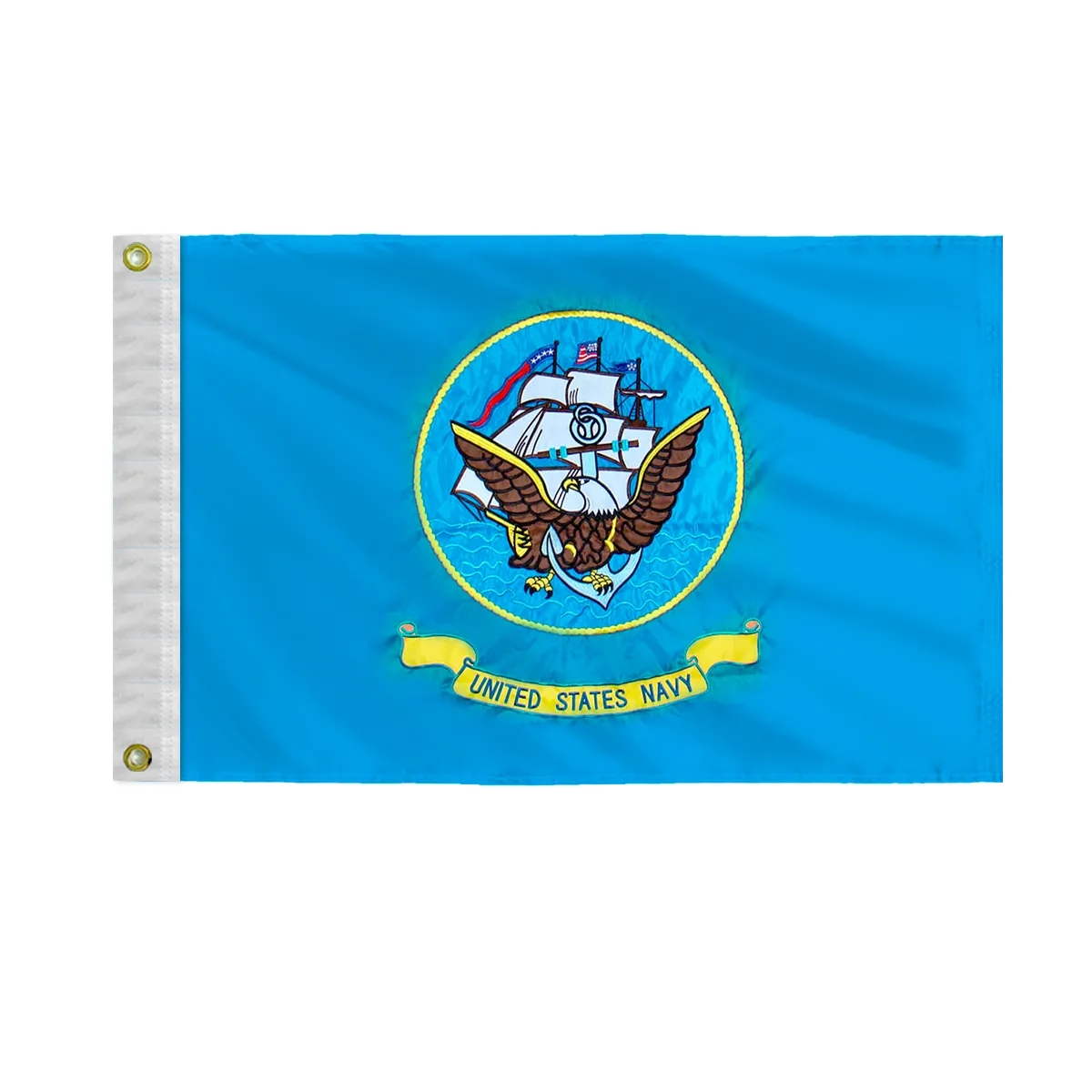 Applique & Embroidered Flag 12" x 18" Nylon 4