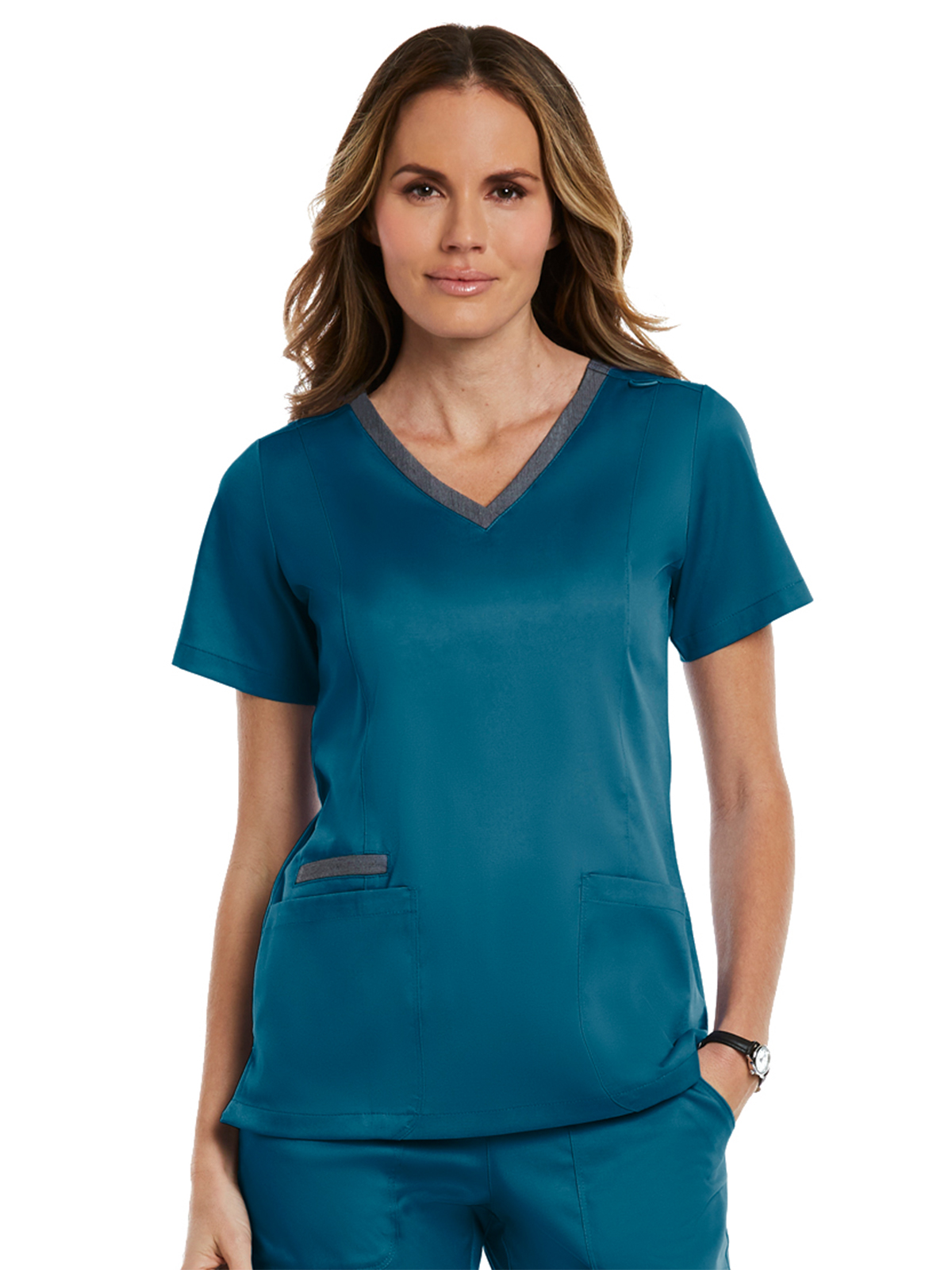 Maevn - Matrix - Women's Three-Pocket Heather Neck Band Top 36