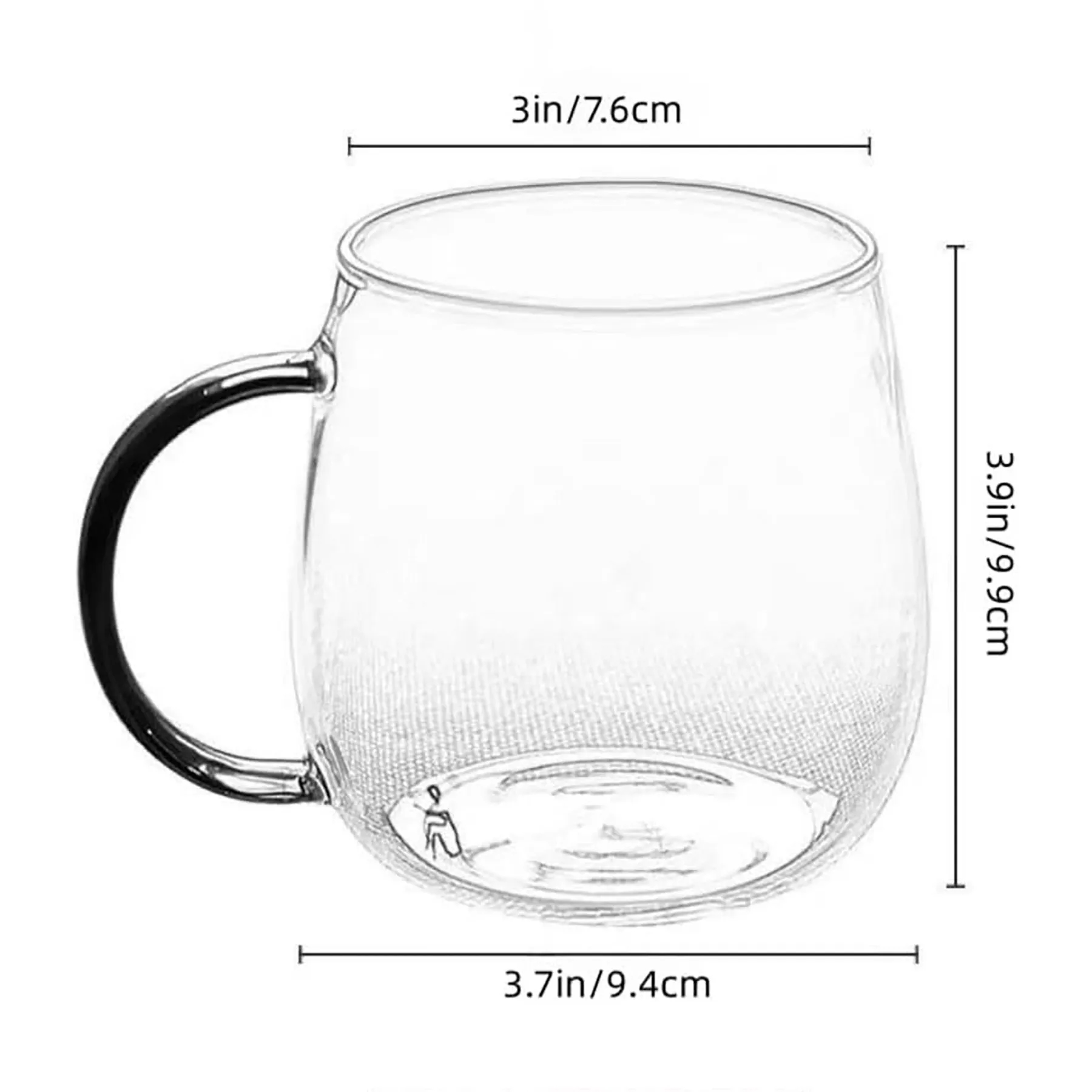 Clear Glass Mug with Multicolor Handle 6
