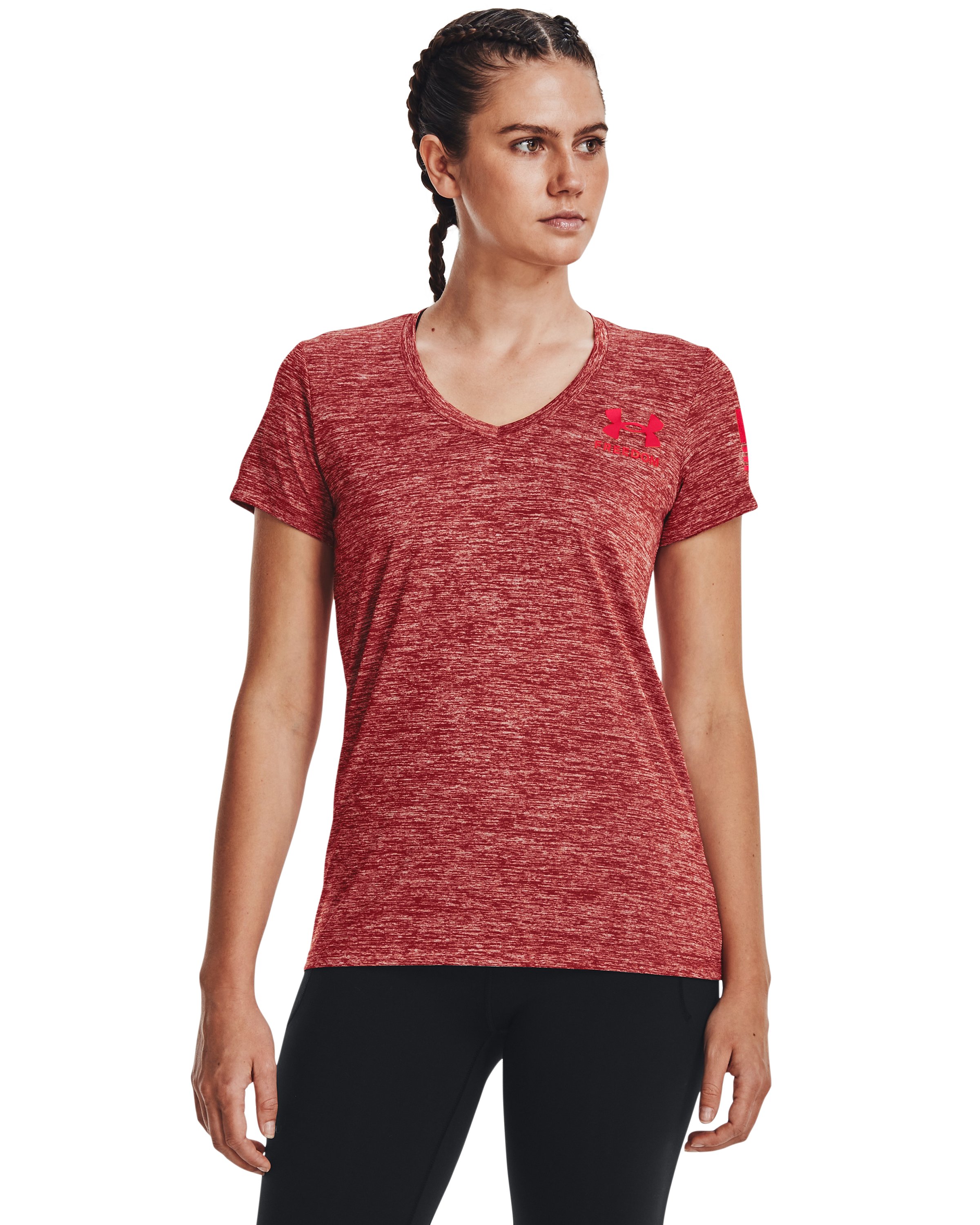 UA Tech Freedom Women's Short Sleeve V-Neck 2