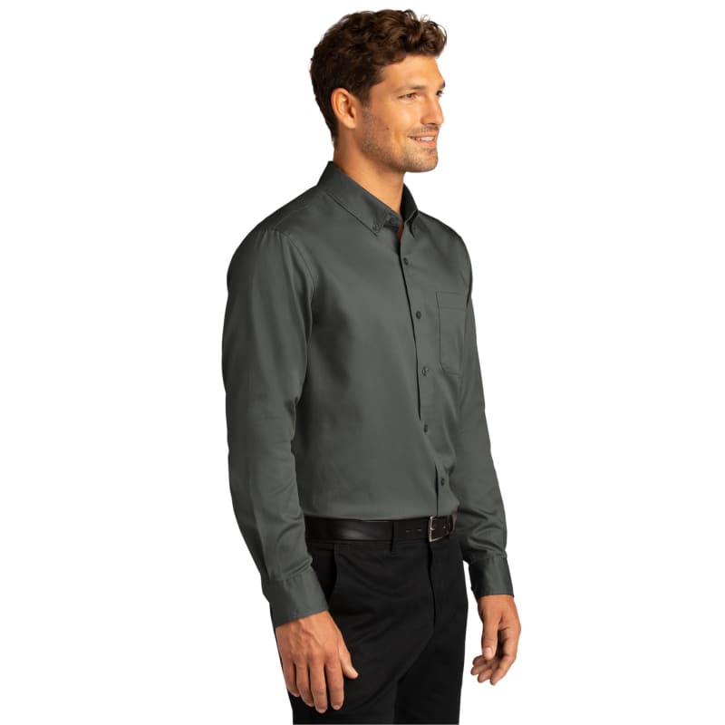 Port Authority Long Sleeve SuperPro React Twill Shirt. 17