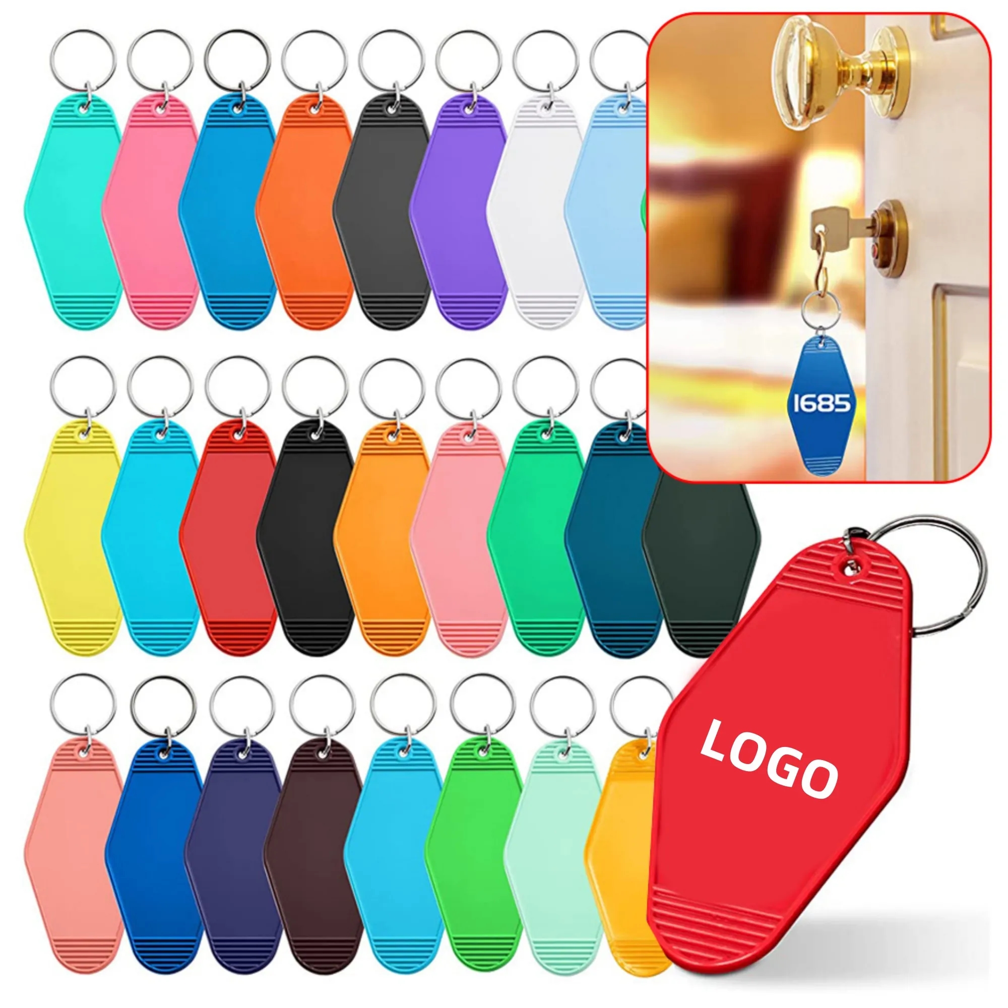 Hotel Keychain Luggage Tag with Key Ring 2