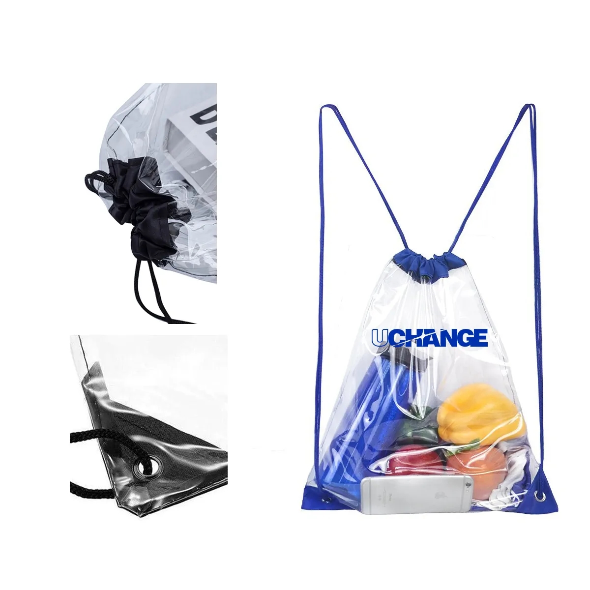 Clear PVC Drawstring Backpack For Events And Gyms 5