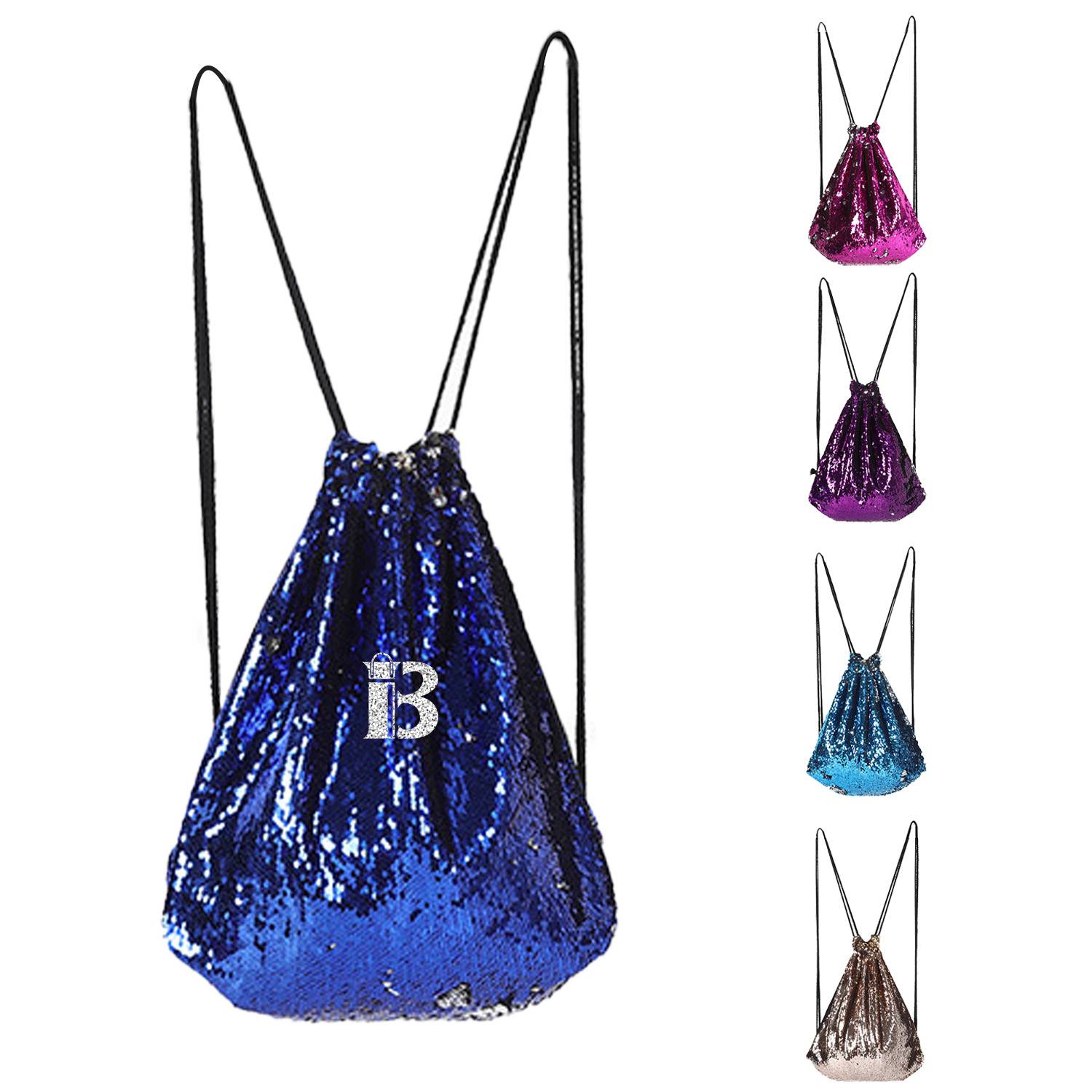 Sequin Drawstring Backpack 1
