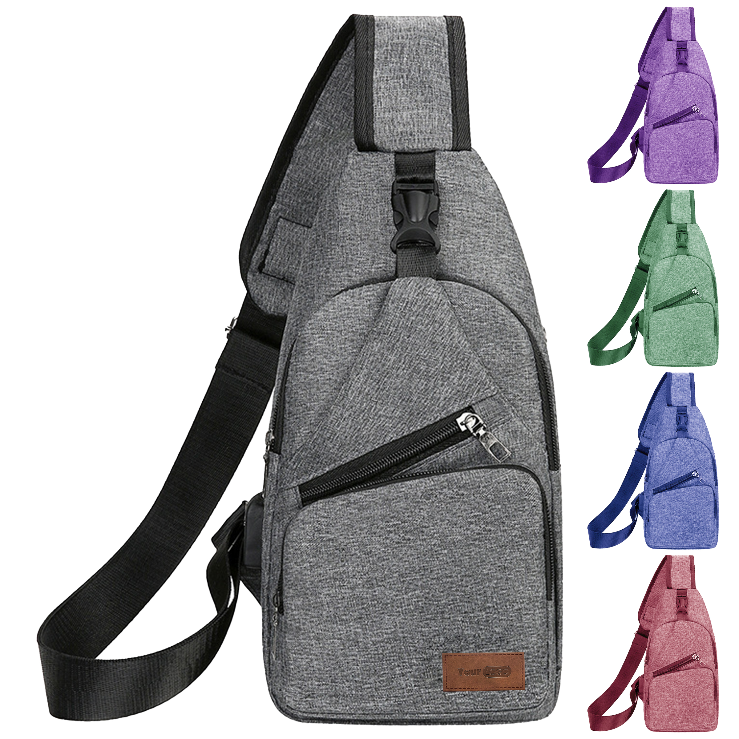 Canvas Portable And Minimalist Men'S Chest Bag 4