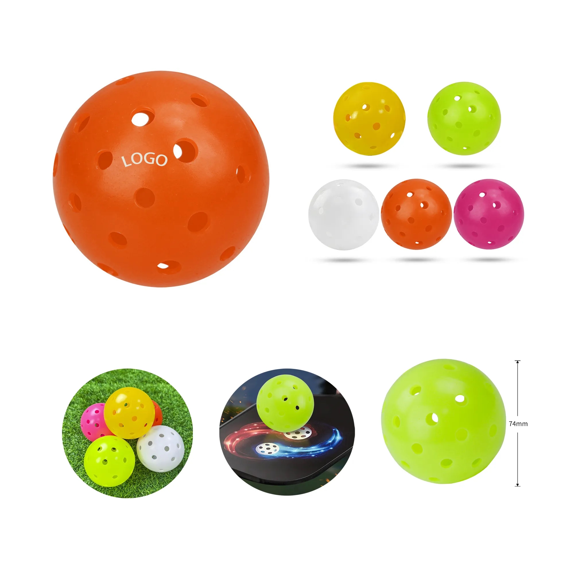3" 40 Holes Pickleball