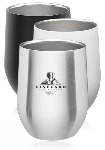 11 oz. Stainless Steel Stemless Wine Glasses