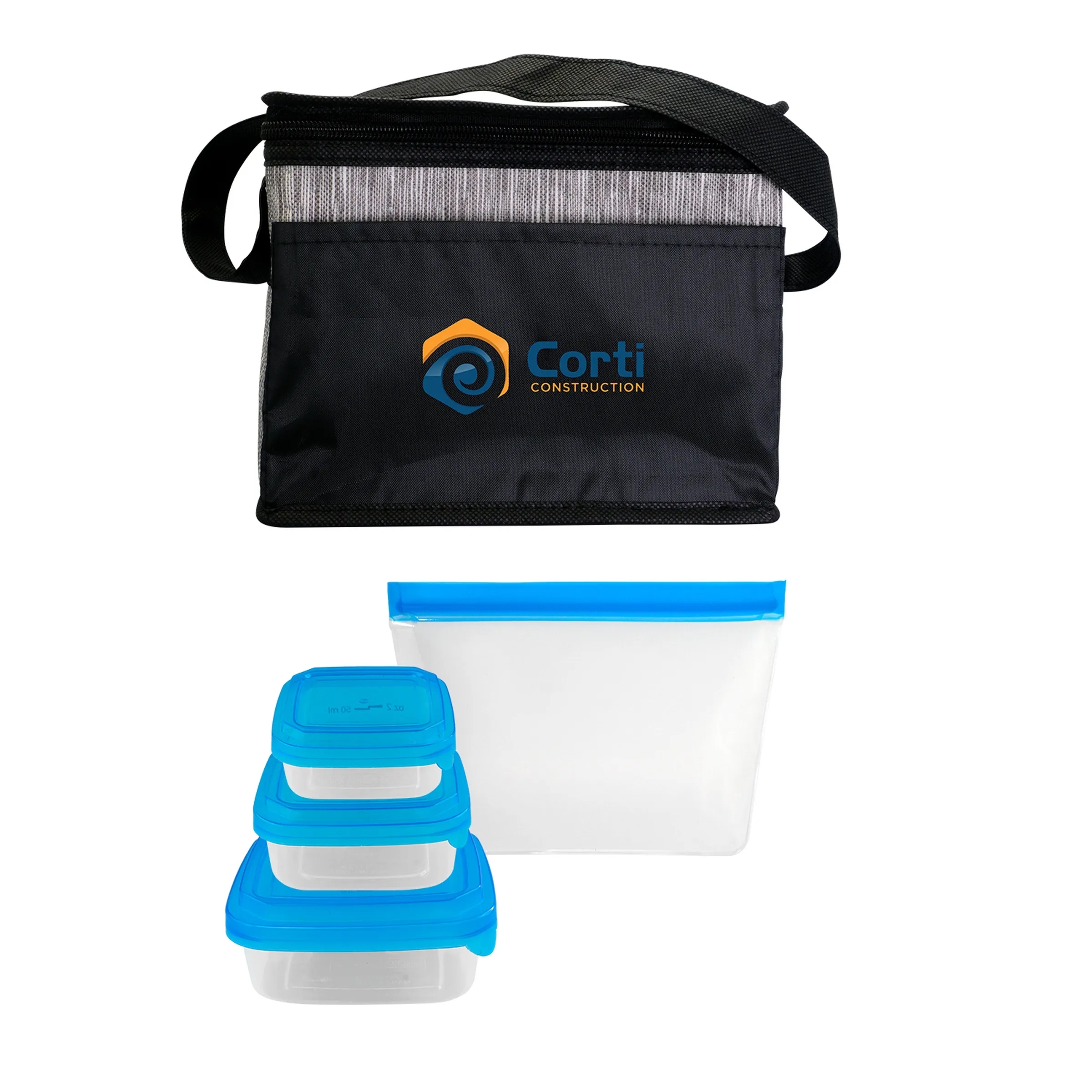 Black Graph Portion Control Reusable Lunch Set 5