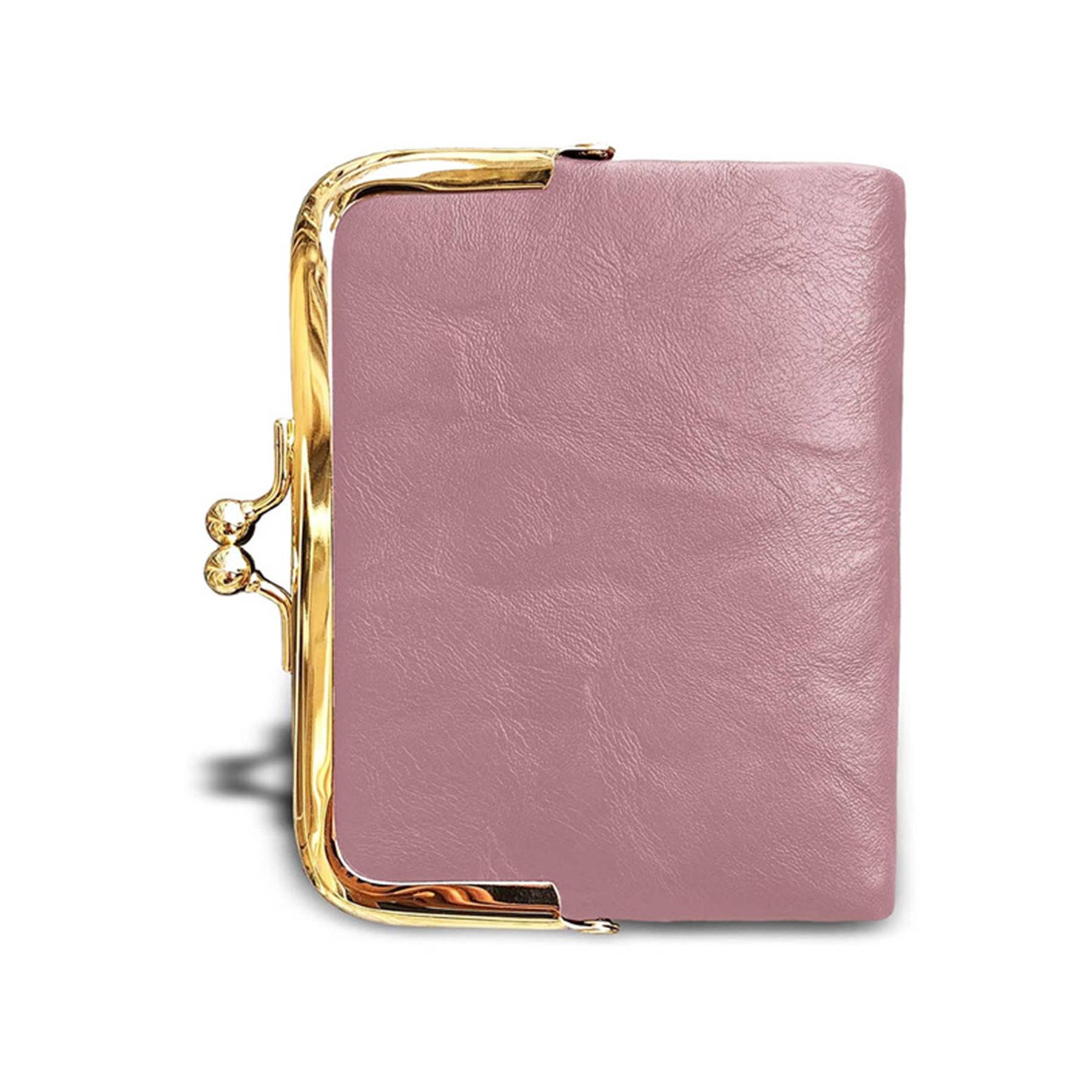 Genuine leather Ladies Coin Purse With Zipper and Kiss Lock 4