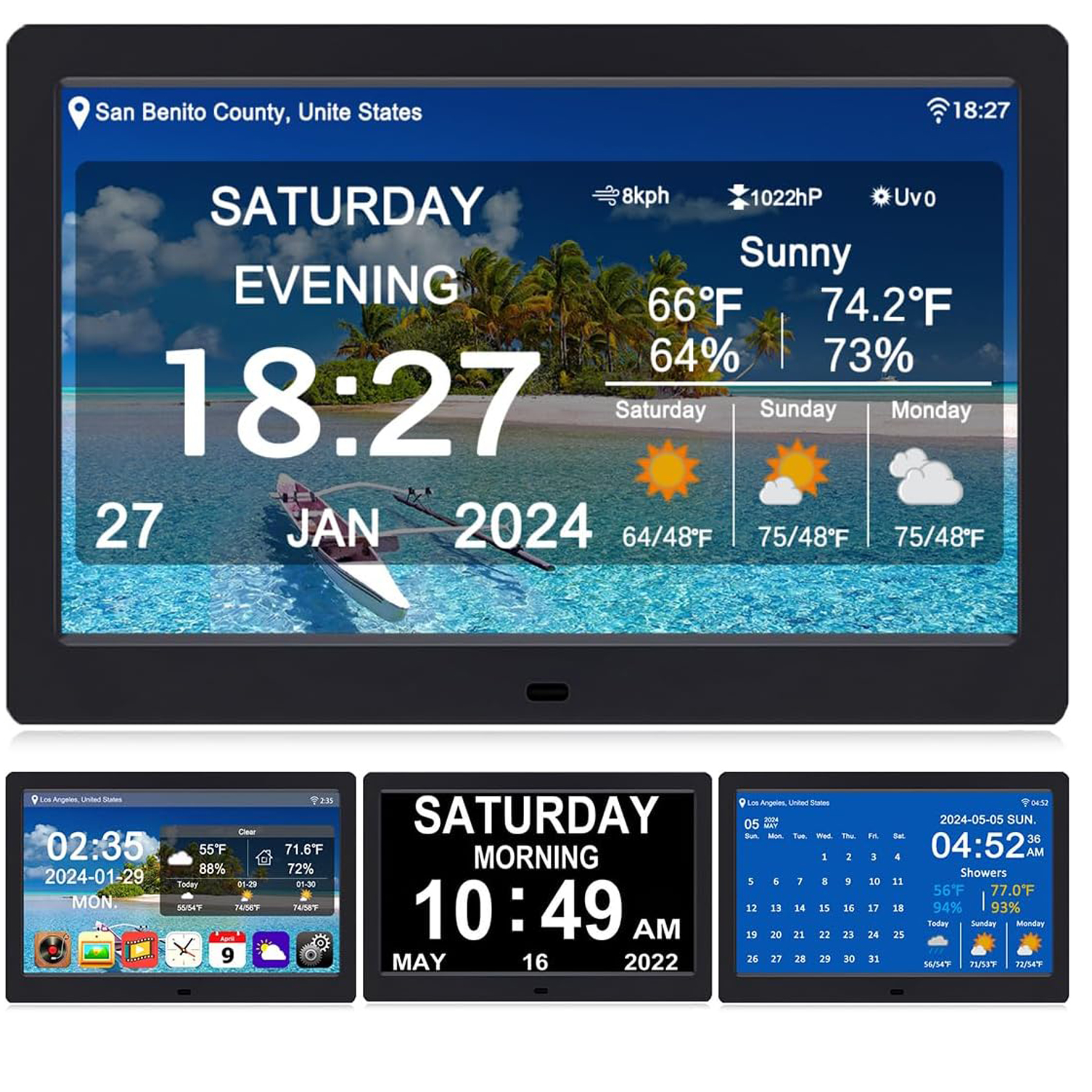 10.1" WiFi Digital Weather Clock with Calendar Display 6
