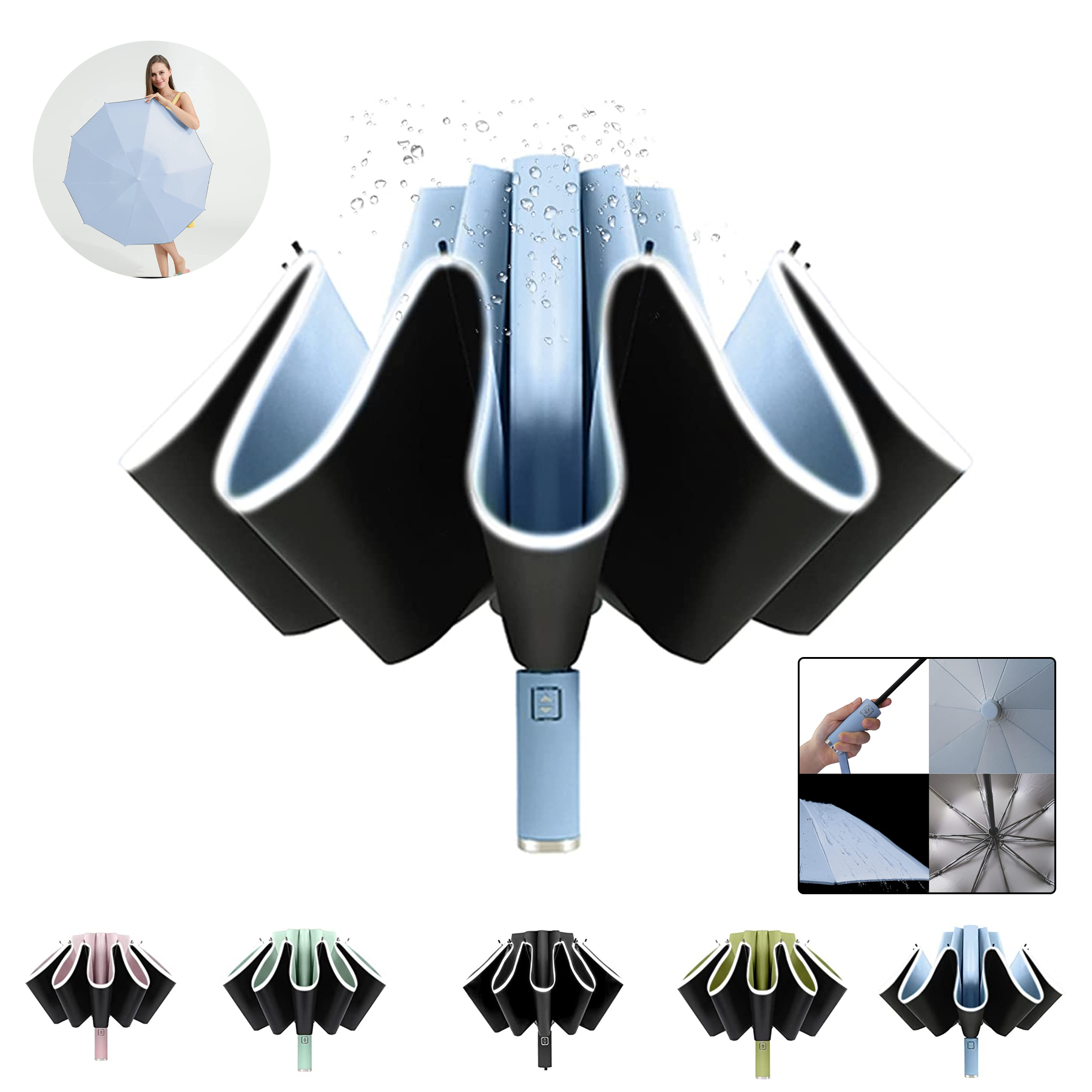 Windproof Reverse Umbrella 2