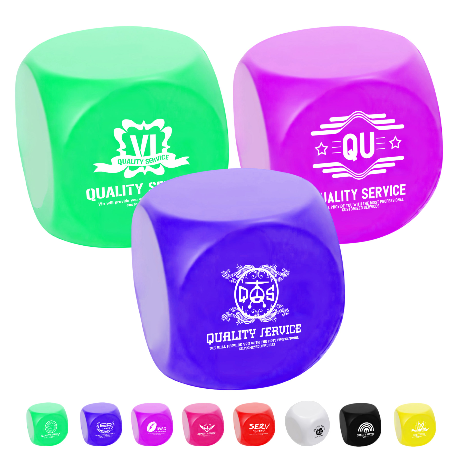 Dice Shaped Round Corner Cube Stress Reliever 5
