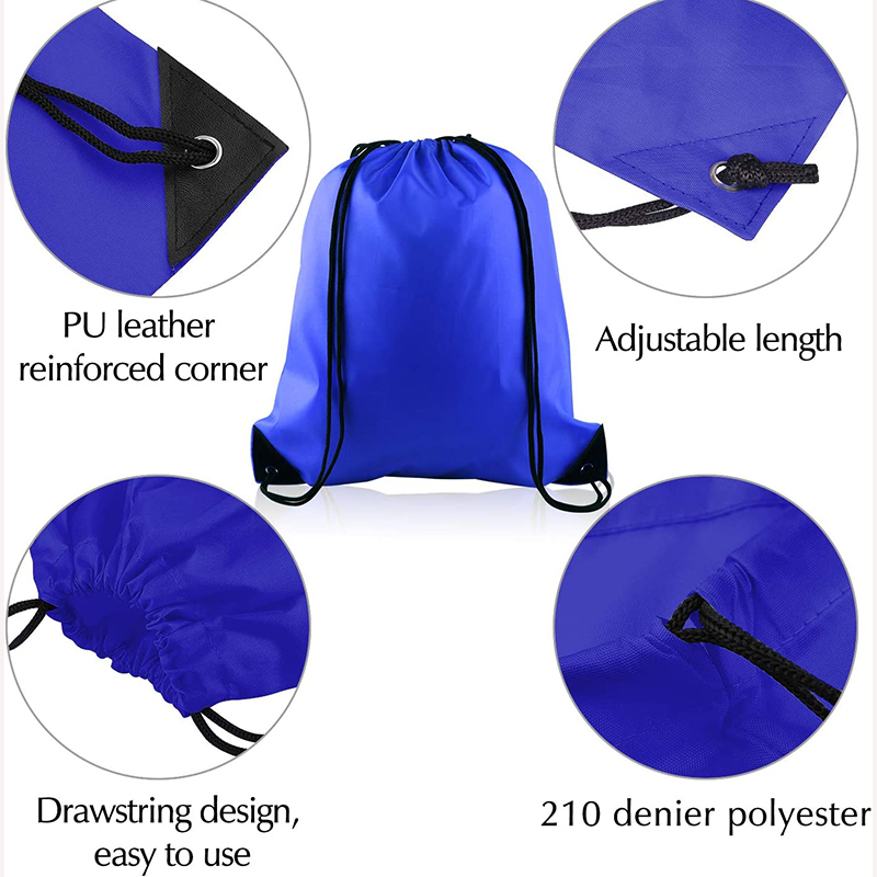 210D Polyester Drawstring Bags Backpack Bulk Sack 2