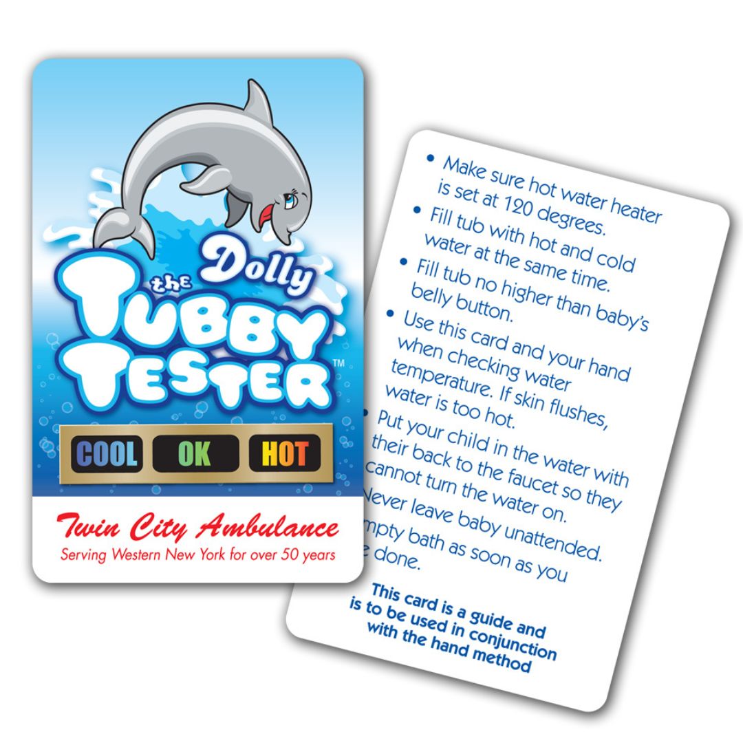 Tub Tester Dolly Card with Temperature Strip, Stock 5