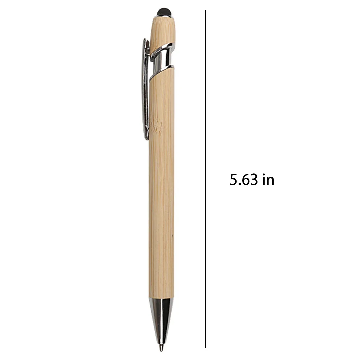 2 In 1 Bamboo Ballpoint Stylus Contact Pen Office Writing 5