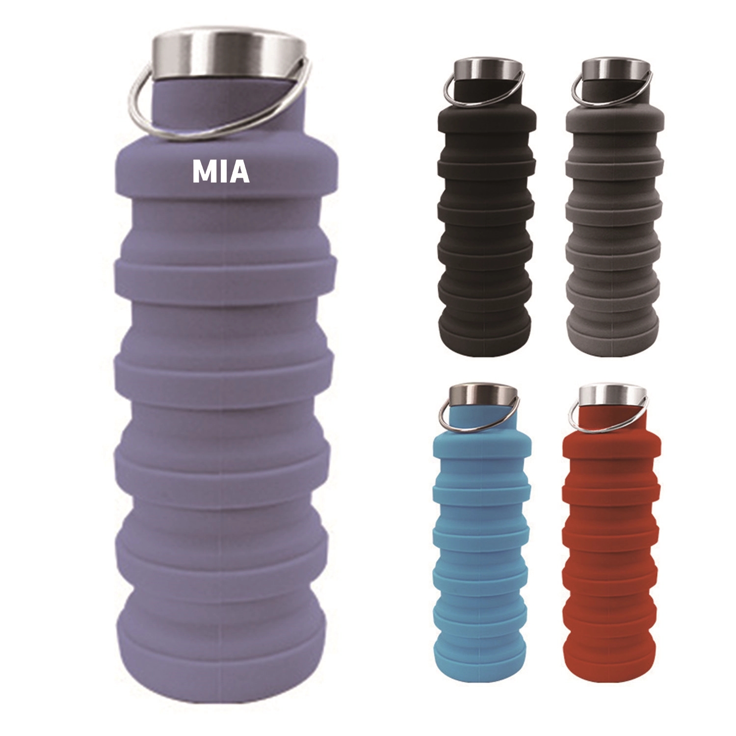 17Oz. Collapsible Silicone Water Bottel 2