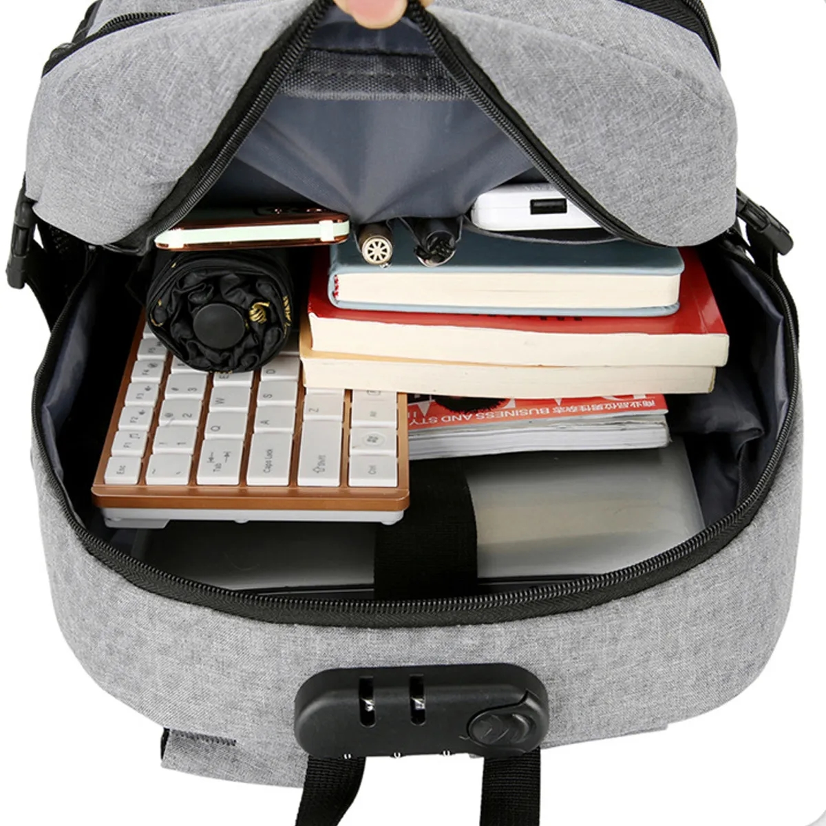 Laptop Backpack,Business Travel Anti Theft Slim Durable Laptops Backpack with USB Charging Port 2