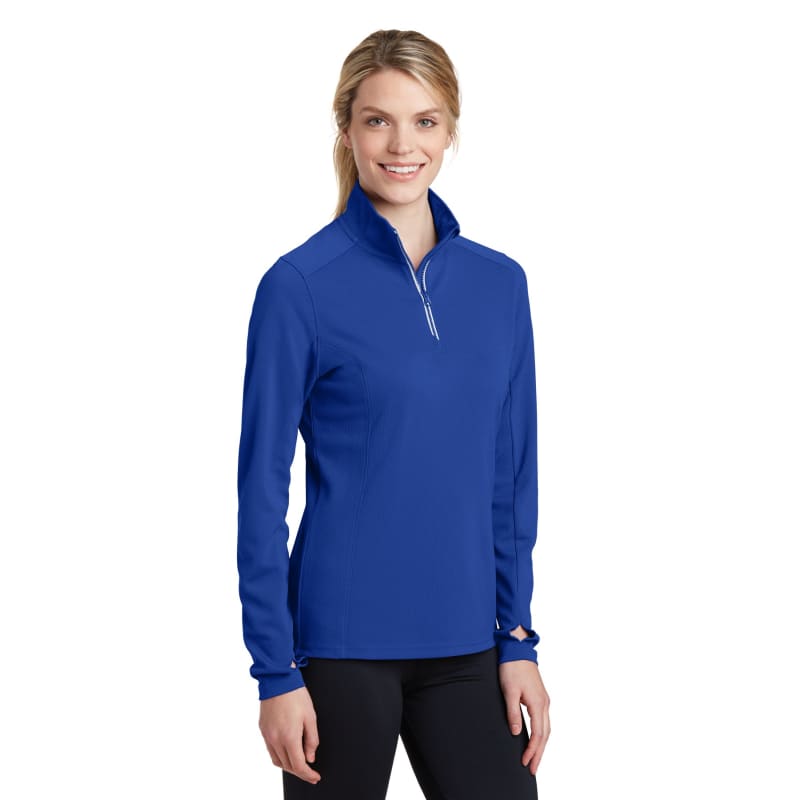 Sport-Tek Women's Sport-Wick Textured 1/4-Zip Pullover. 17