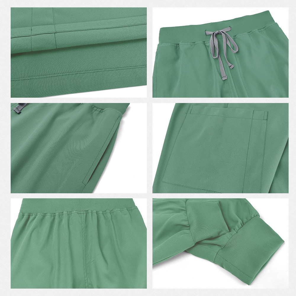 Medical Uniform Scrubs for Women Set V-Neck Pocket Top and Pants 26