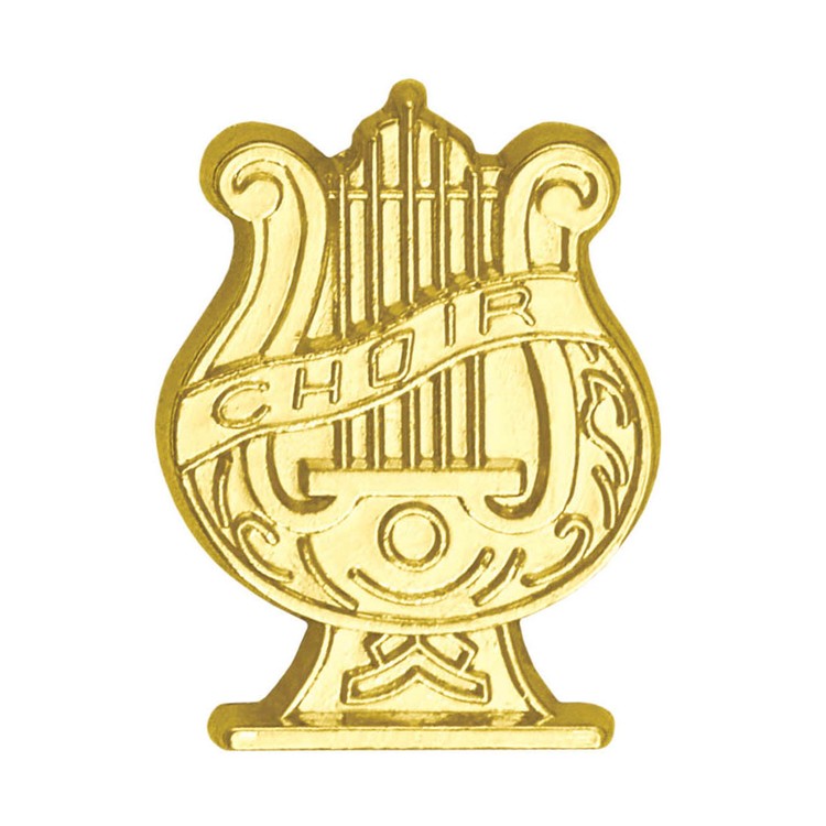 Choir Bright Gold Chenille Lapel Pin