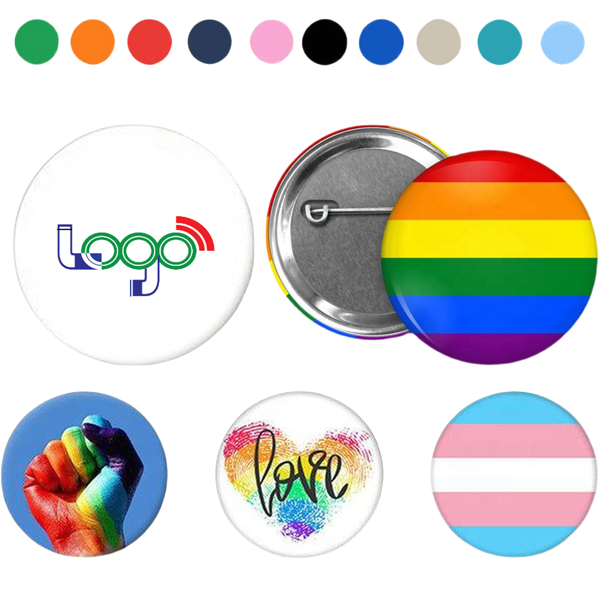 Custom Round Badge Brooch Metal 2