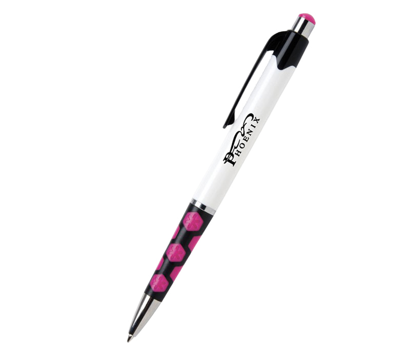 Hexagon Rubber Grip Pen 3