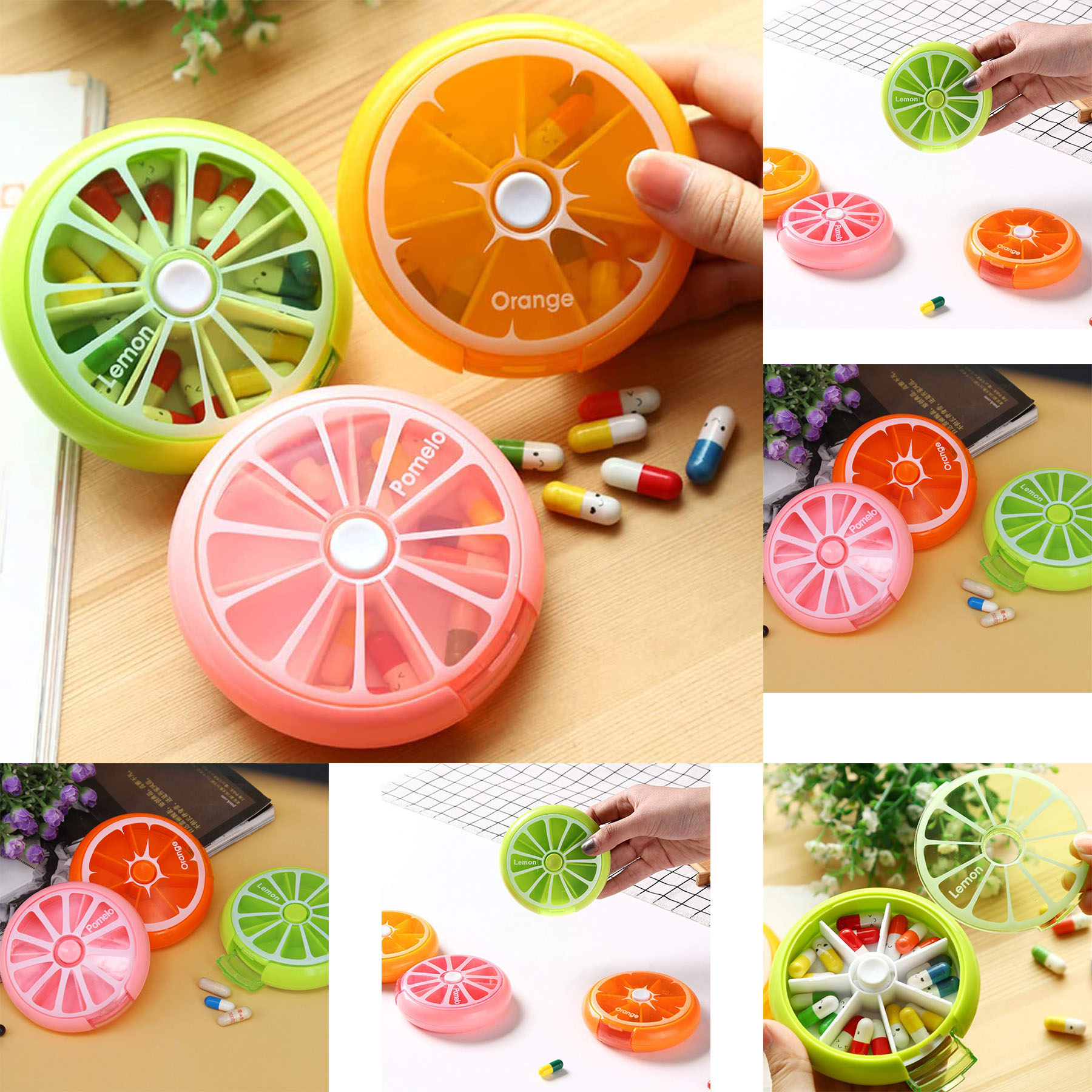 Rotating Portable Pill Box 2