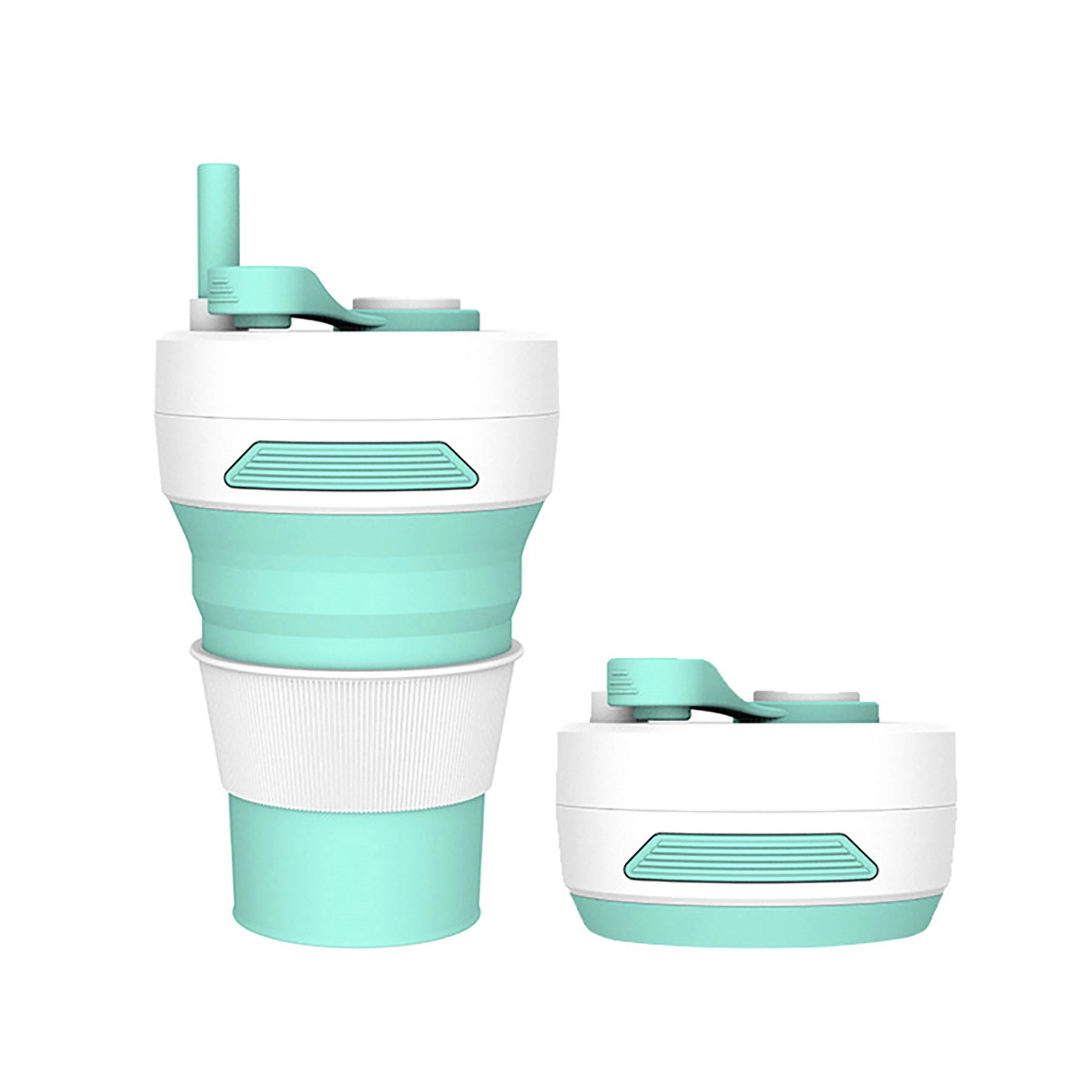 Collapsible Travel Cup Silicone Folding Bottle with Lids 2