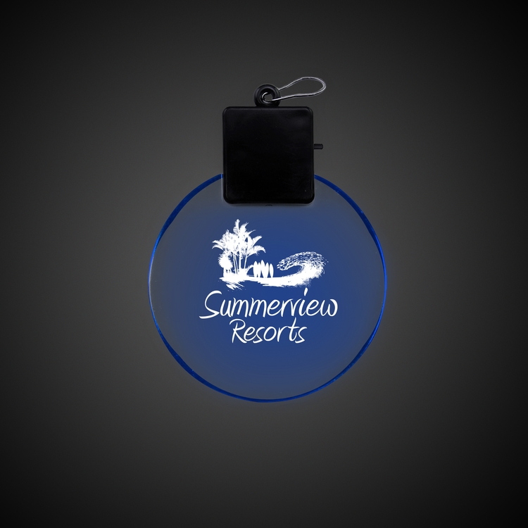 Blue 2 1/2" Light-Up LED Glow Medallion
