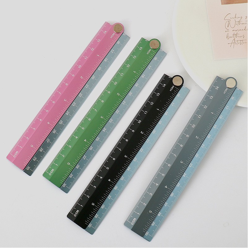 Aluminium Alloy Straightedge Ruler Folding Metal Rule 2