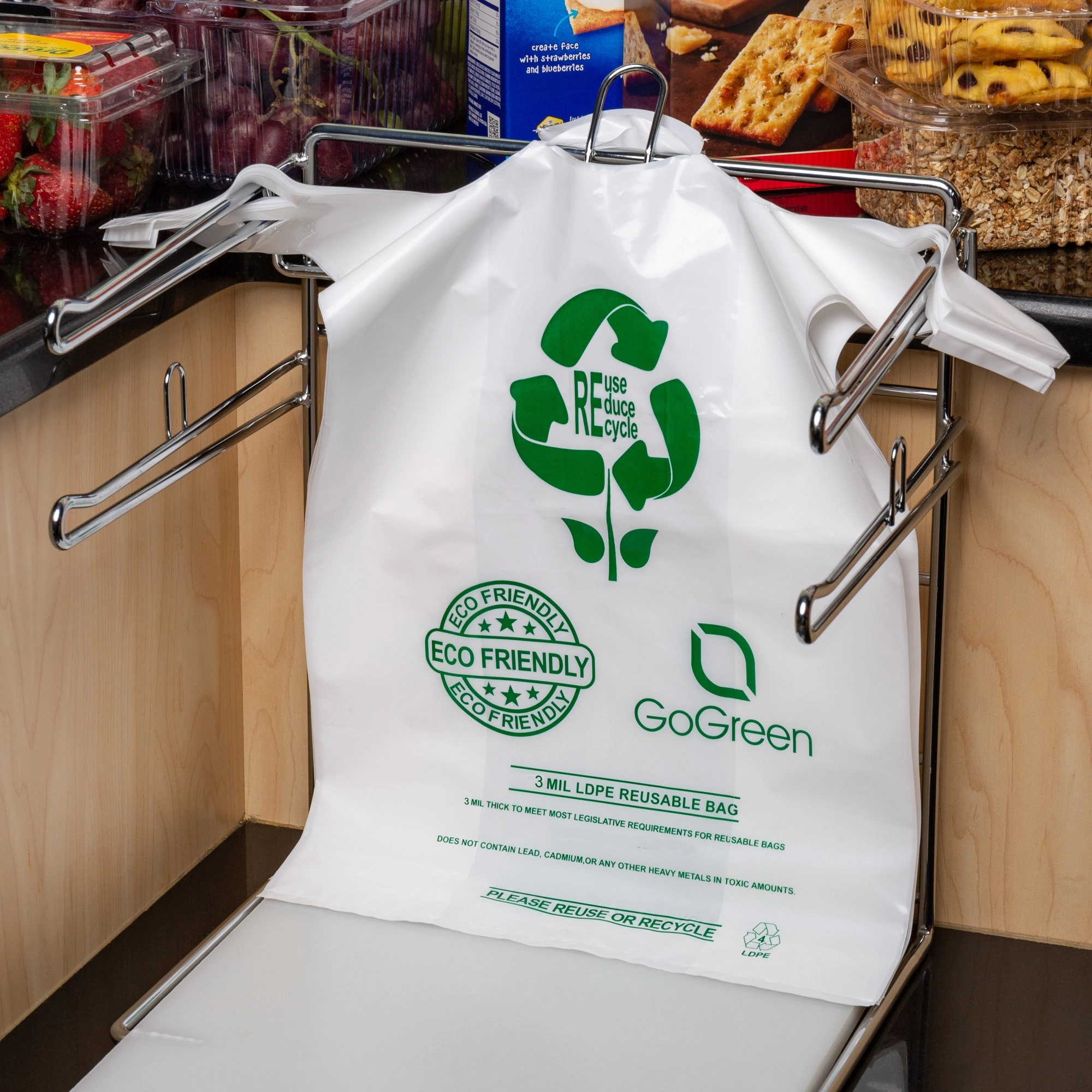 DIN Certificate 100% Biodegradable Compostable Shopper Bag 2