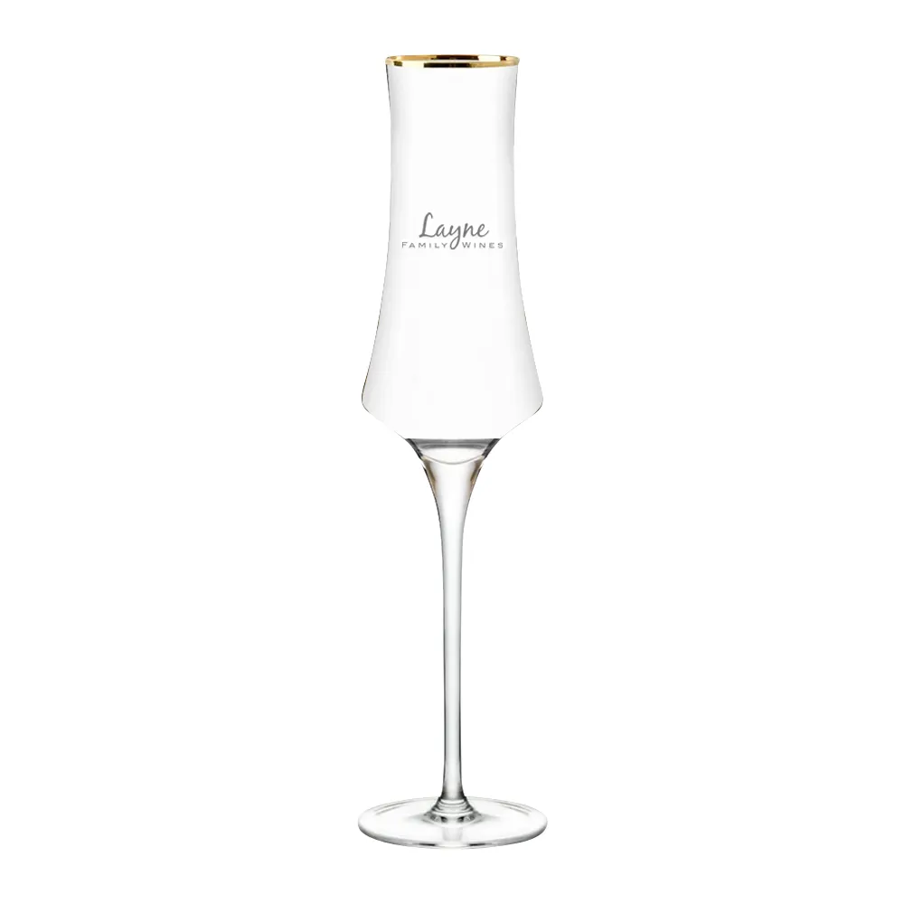 8oz. Gold Rimmed Champagne Flute 3
