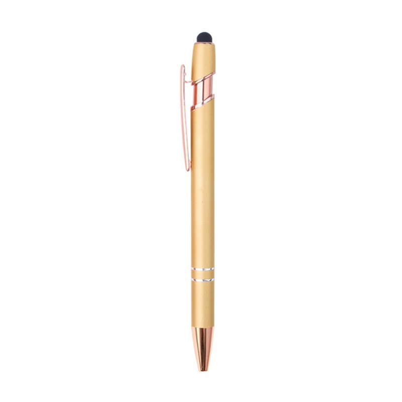 Rose Gold Soft-Touch Metallic Pen W/ Stylus 11