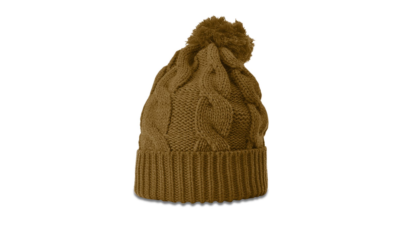  Chunk Twist Knit Beanie with Cuff & Pom 1
