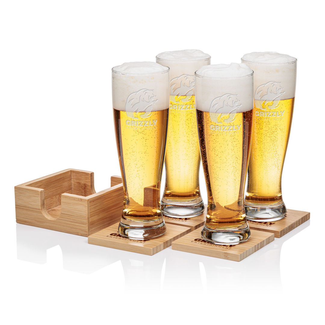Bamboo Coaster Gift Set - Sussex 3