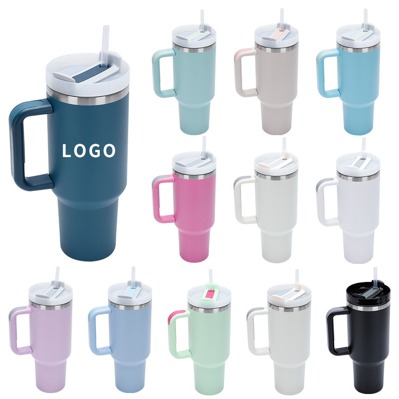 40 Oz Vacuum Tumbler w/ Handle & Straw 9