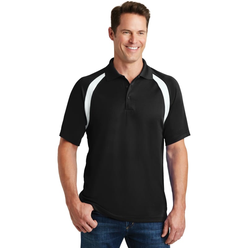 Sport-Tek Dry Zone Colorblock Raglan Polo. 3