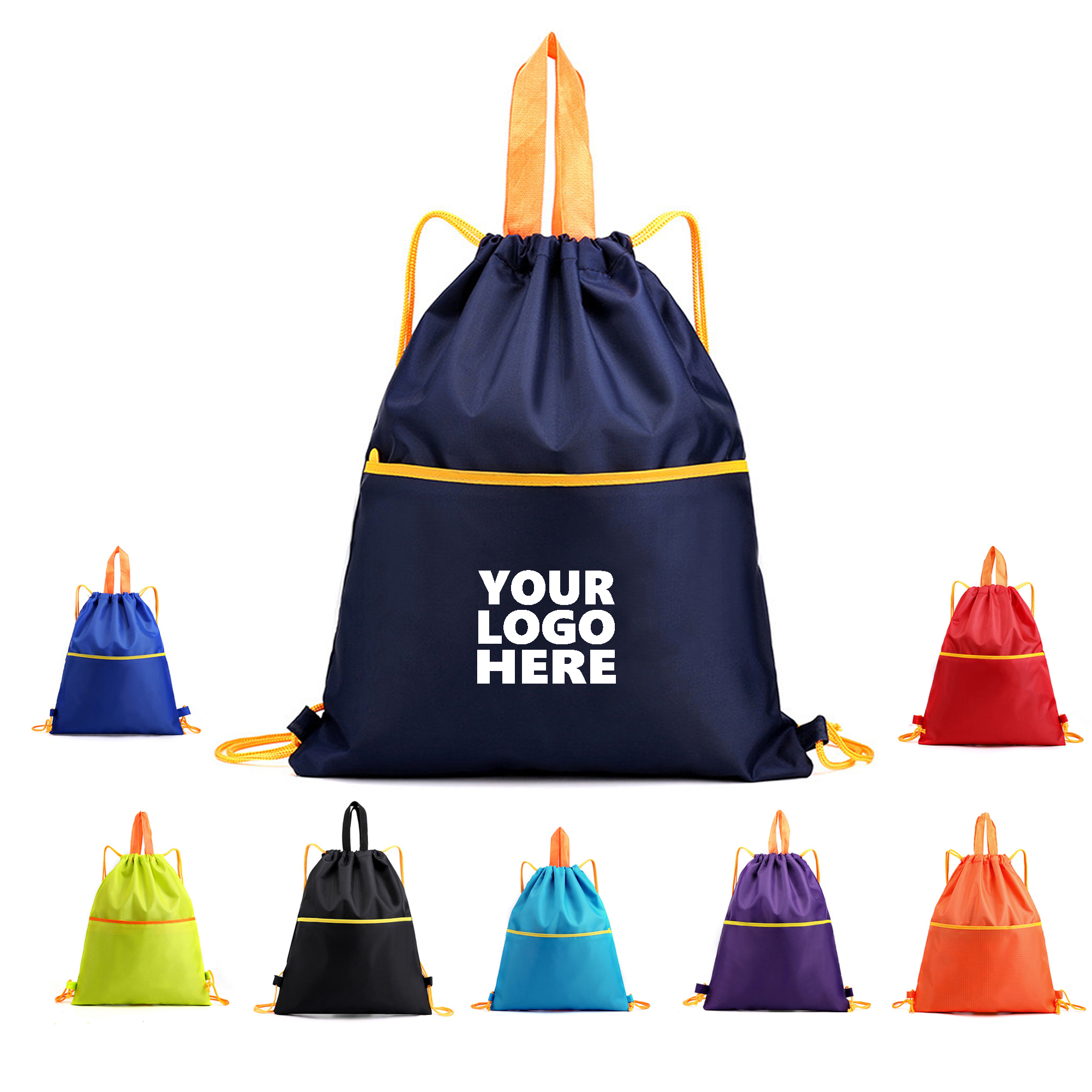 Custom Polyester Drawstring Backpack 4