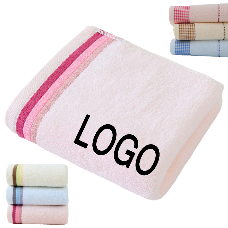 Custom Gift 100% Cotton Soft Striped Hand & Face Towel 12