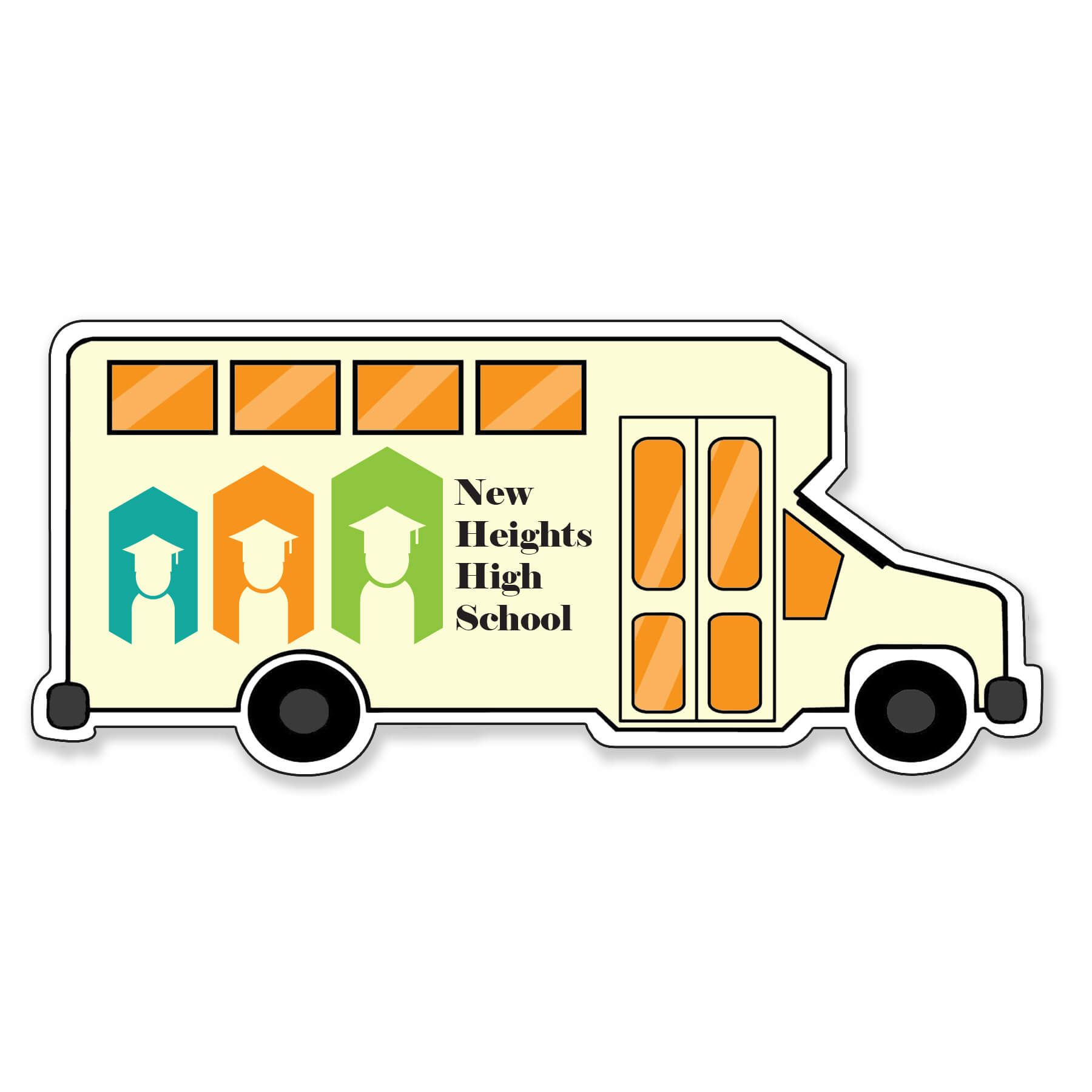 Bus Shaped NoteKeeper™ Magnet 35 Mil 2