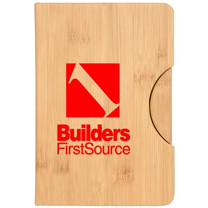 5x7 Maui Faux Bamboo Notebook with Phone Holder 2