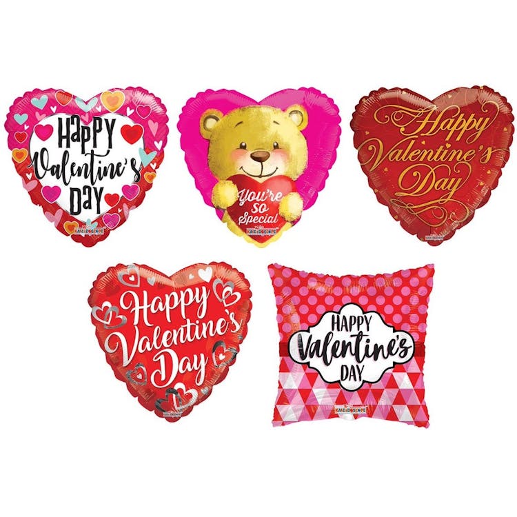 Mylar Valentine Balloons - Assorted 18" 2
