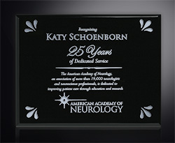 Aberdeen Black Laser Plaque 3