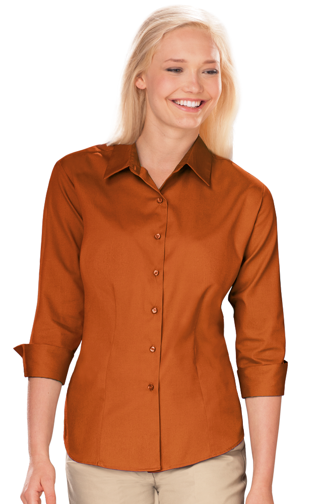 Ladies' 3/4 Sleeve Fine Line Twill Shirt 16